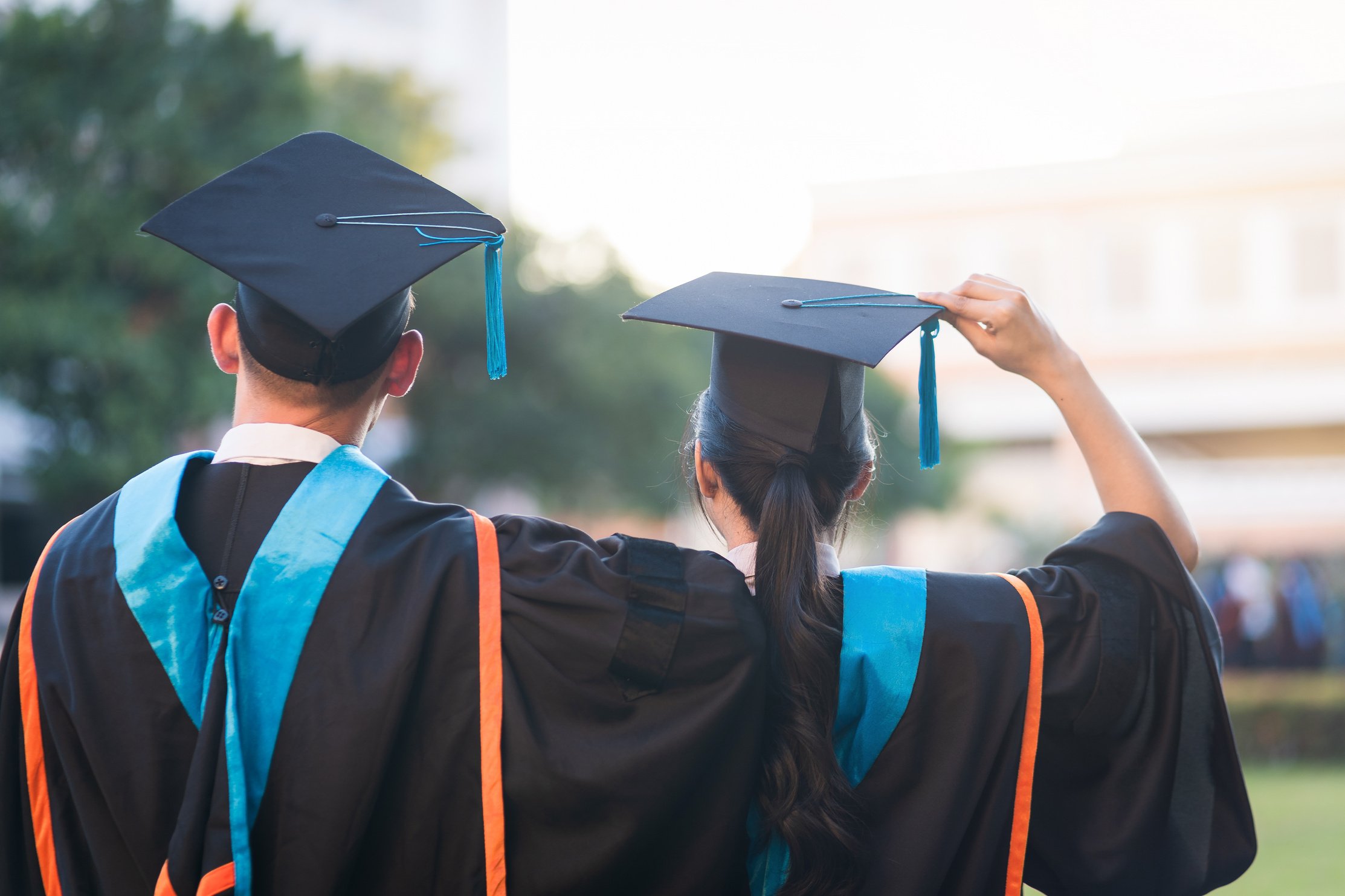 Rear View of the University Graduates Line up for Degree Award I